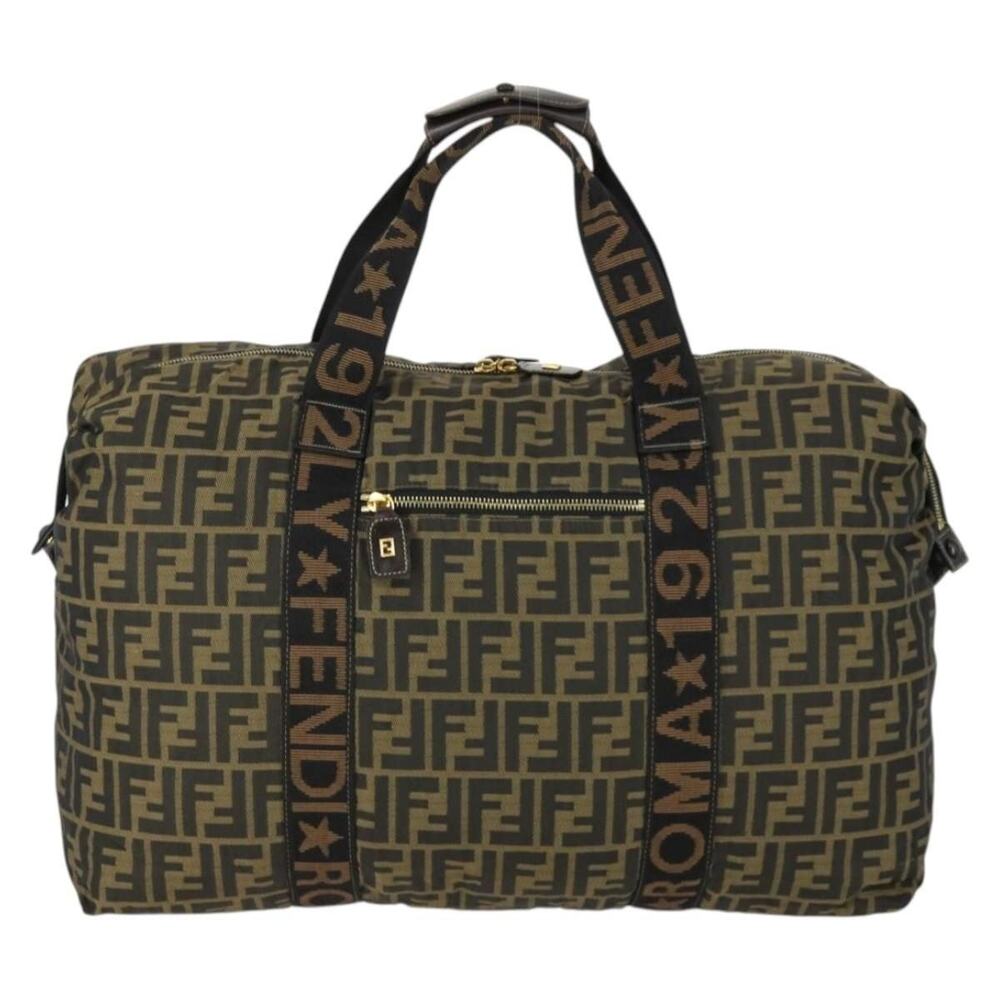 Fendi Zucca Boston Tote Bag Black